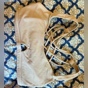 Lululemon White Strappy Sports Bra
